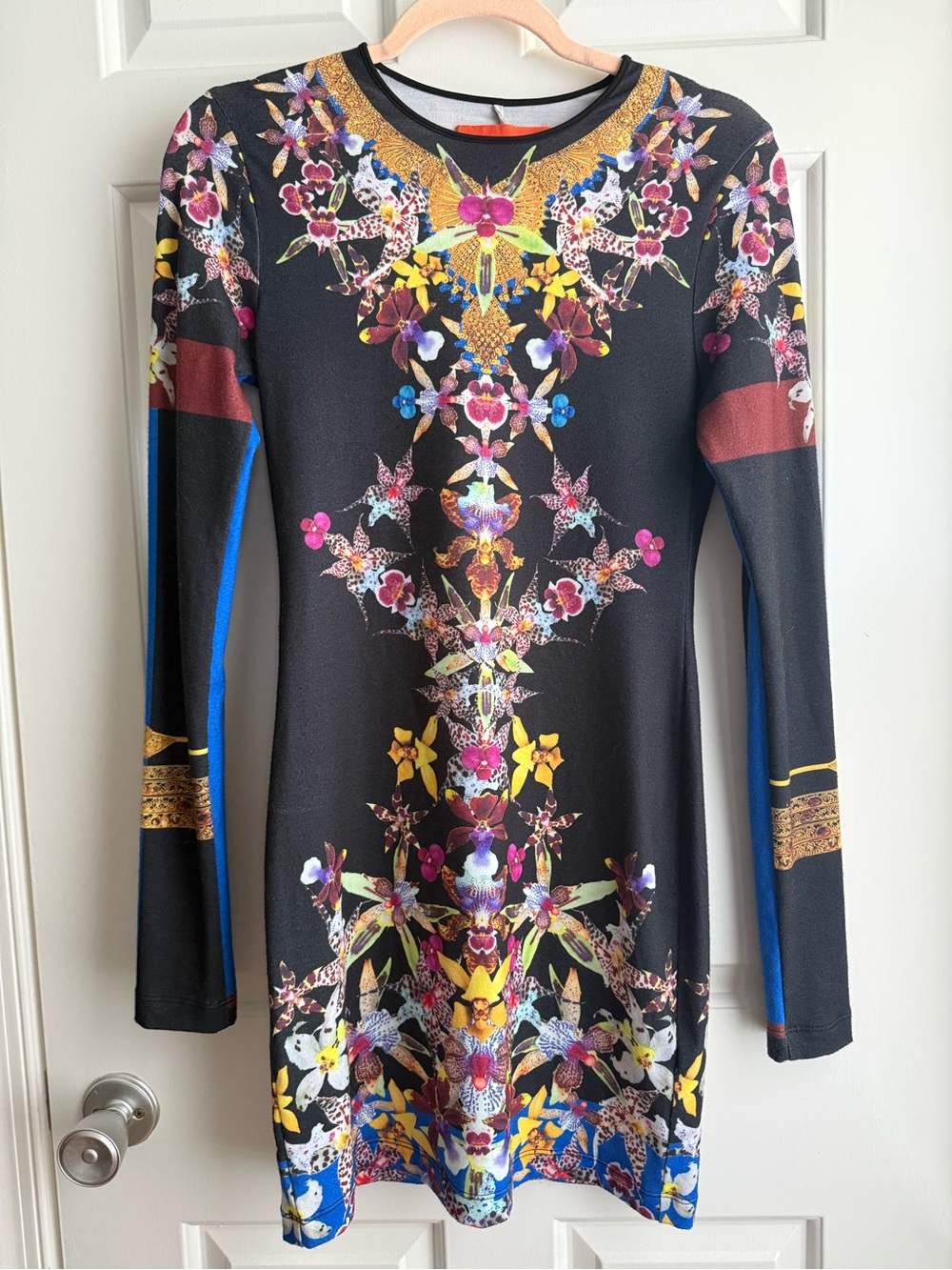 Clover Canyon Vibrant Orchid Floral Printed Long Sleeve Dress - S